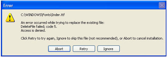 Font Error